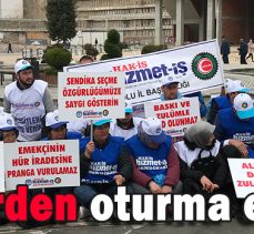 İşçilerden oturma eylemi