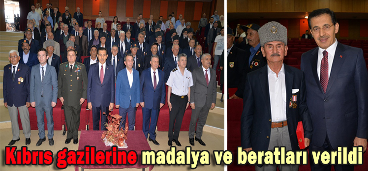 Kıbrıs gazilerine madalya ve beratları verildi