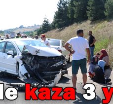 Temde Kaza 3 yaralı