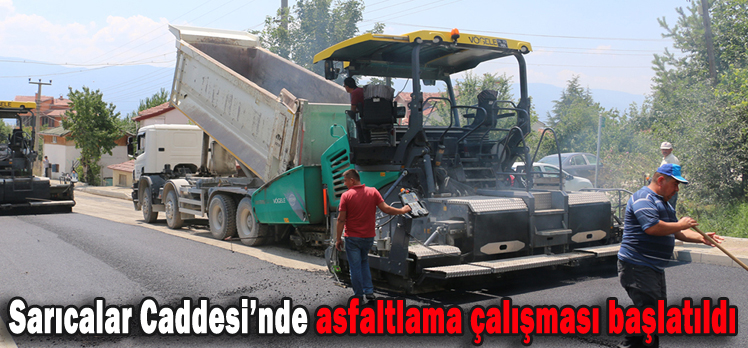 Sarıcalar Caddesi’nde asfaltlama çalışması başlatıldı