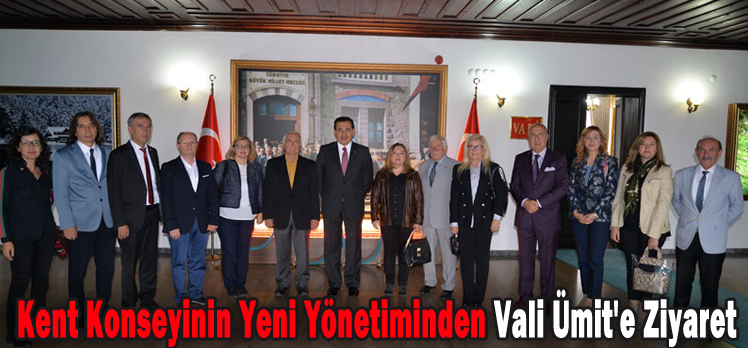 Kent Konseyinin Yeni Yönetiminden Vali Ümit’e Ziyaret