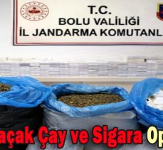 Bolu’da Kaçak Çay ve Sigara Operasyonu