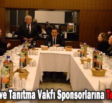 Bolu Kalkınma Ve Tanıtma Vakfı Sponsorlarına Teşekkür Yemeği