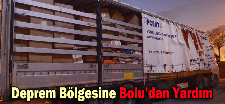 Deprem Bölgesine Bolu’dan Yardım