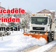 Karla mücadele ekiplerinden yoğun mesai