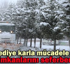 Belediye karla mücadele için tüm imkanlarını seferber etti