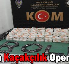 Bolu’da Kaçakçılık Operasyonu