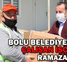 Bolu Belediyesi’nden çalışan işçilerine Ramazan kolisi