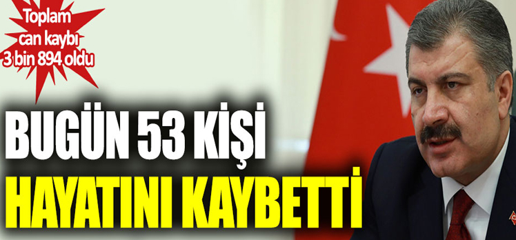 Korona virüsten bugün 53 kişi hayatını kaybetti Korona virüsten bugün 53 kişi hayatını kaybetti