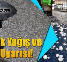 Meteoroloji sağanak yağış ve dolu uyarısı