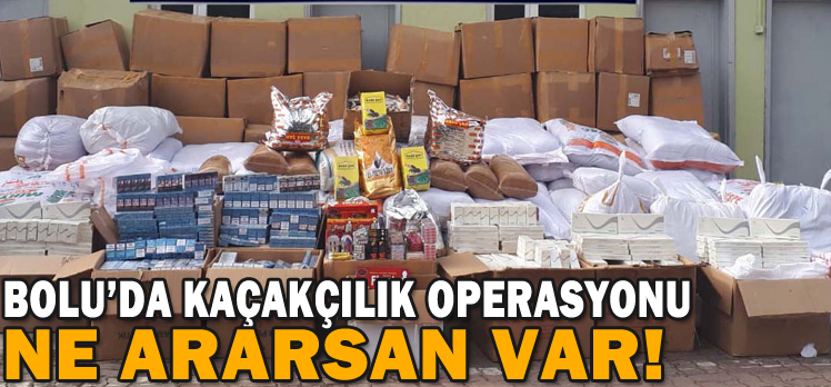 Bolu’da kaçakçılık operasyonu