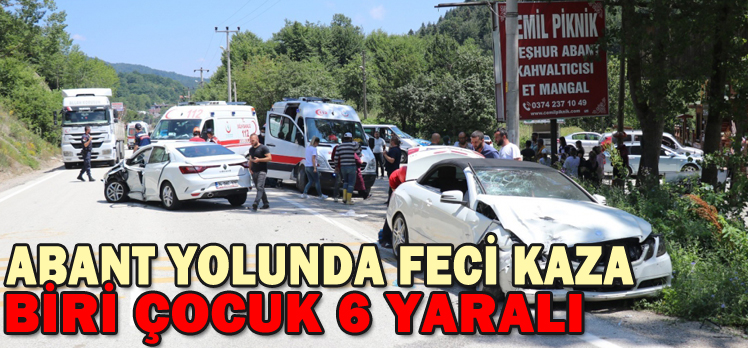 ABANT YOLUNDA FECİ KAZA: 6 YARALI