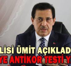 BOLU VALİSİ ÜMİT AÇIKLADI/ KAÇ KİŞİYE ANTİKOR TESTİ YAPILDI