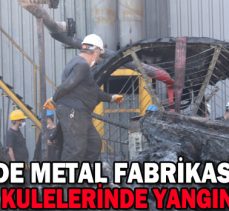 GEREDE’DE METAL FABRİKASININ SOĞUTMA KULELERİNDE YANGIN