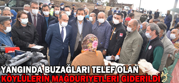 Yangında Buzağıları Telef Olan Köylülerin Mağduriyetleri Giderildi