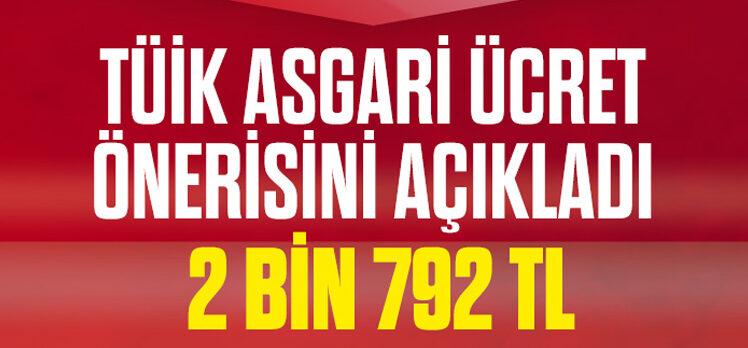 TÜİK asgari ücret önerisini açıkladı