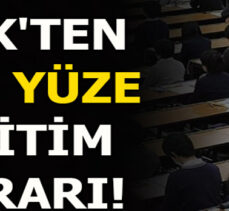 YÖK’ten yüz yüze eğitim kararı