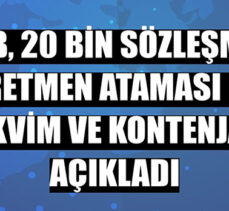 20 bin sözleşmeli öğretmen ataması için ön başvurular…