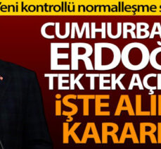 Cumhurbaşkanı Erdoğan Yeni kontrollü normalleşme sürecinin ayrıntılarını açıkladı