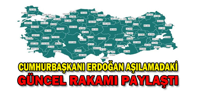 Cumhurbaşkanı Erdoğan, aşılamadaki güncel rakamı açıkladı