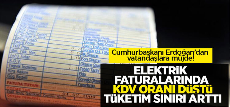 Mesken ve tarımsal sulamada elektrik KDV’si düşürüldü