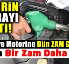 Benzin ve motorine zam