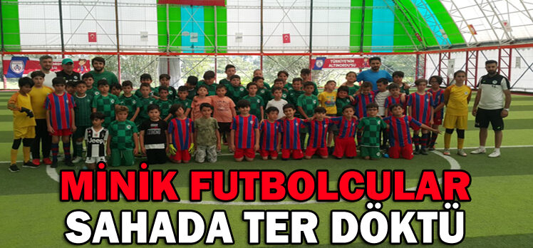 MİNİK FUTBOLCULAR SAHADA TER DÖKTÜ