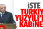 Cumhurbaşkanı Erdoğan yeni kabineyi açıkladı